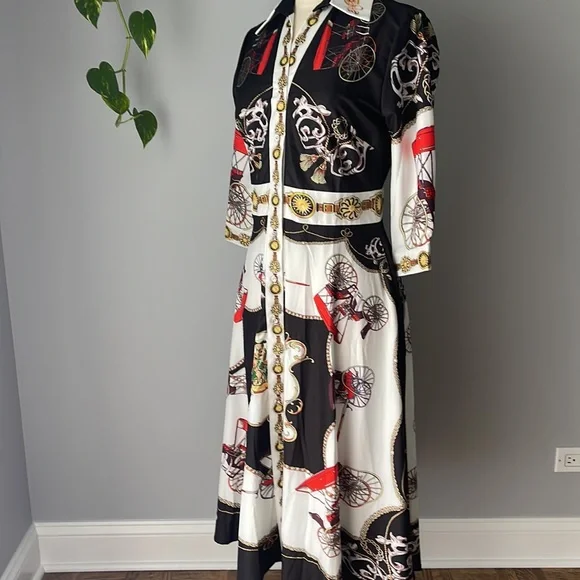 Dalia MacPhee button down shirt midi dress size L - Picture 7 of 12